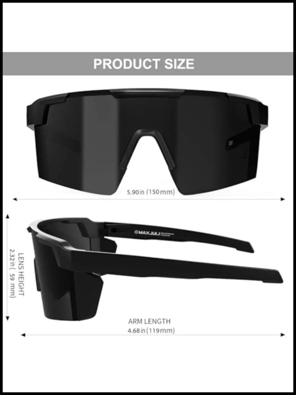 XL TR90 Sunglasses for Big Wide Heads Men UV400 Protection Work Glasses